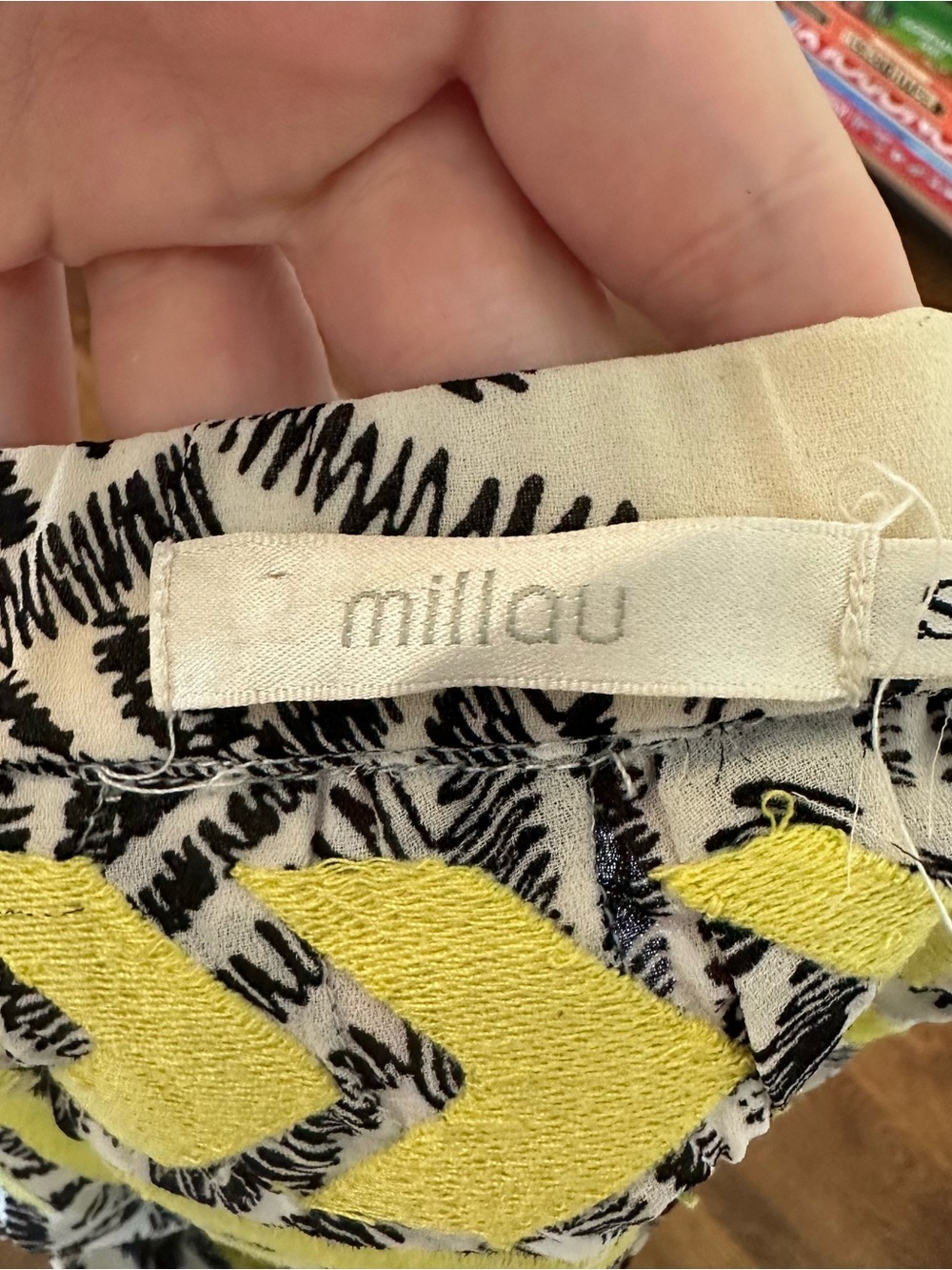 LF Black and White Patterned Mini Skirt - Picture 3 of 3
